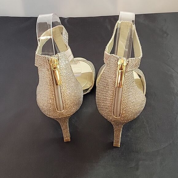 BANDOLINO GLITTER-MESH &RHINESTONES ZIPPER CLOSURE SANDAL - Picture 6 of 11